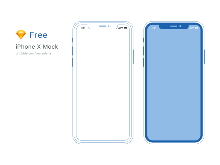 Minimal iPhone X Mockup Sketchapp
