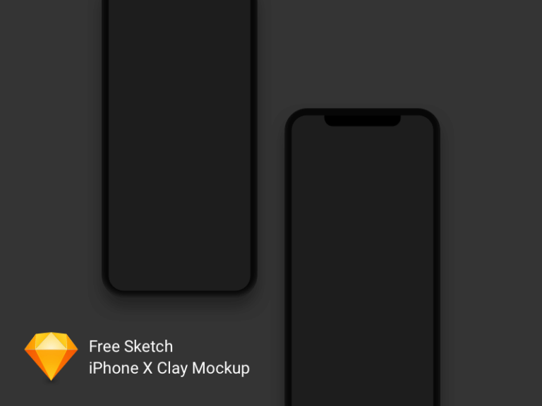 iPhone X Clay Mockup Sketchapp