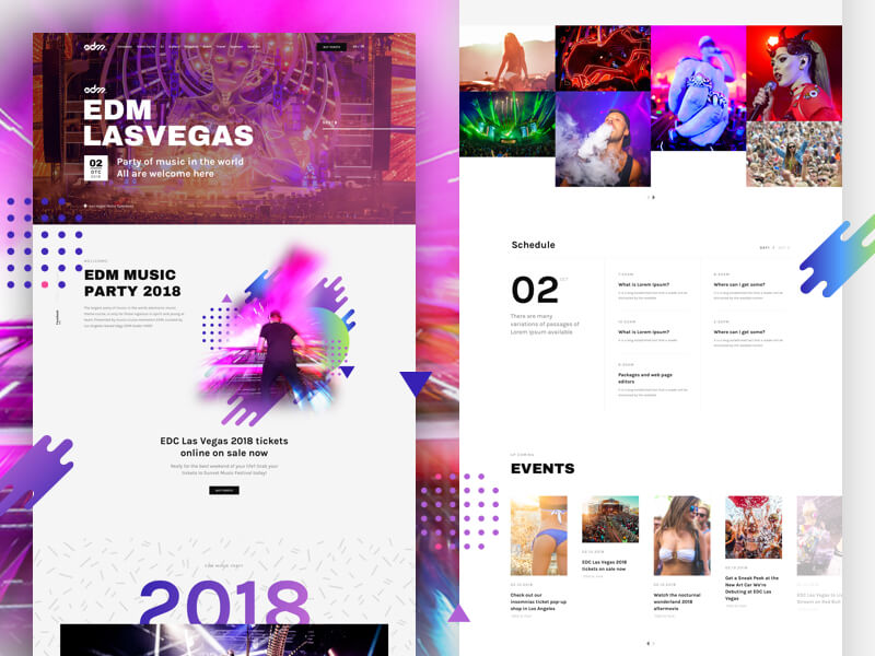 Landing Page For Music Event Sketchapp