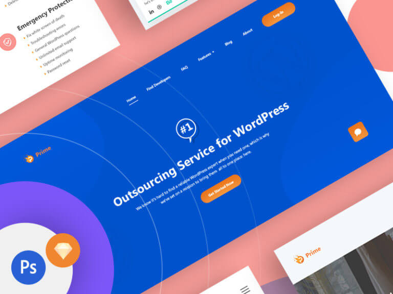 Prime Business Services UI Kits PSD