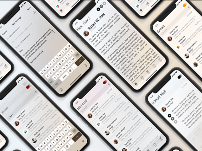 iOS 12 Mail Concept UI Kit Sketchapp