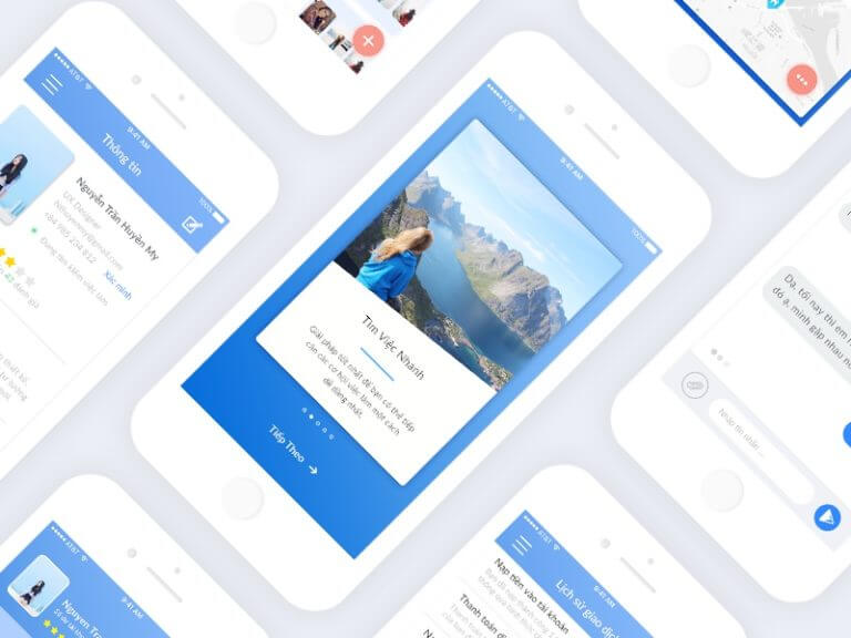 Find Job app 30 pages PSD