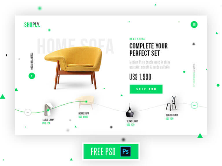 Shoply Homepage PSD