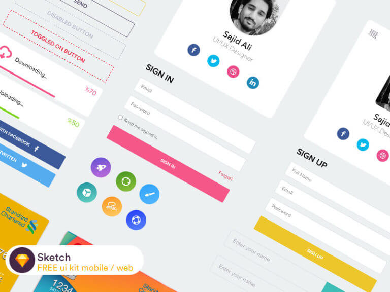 UI KIT for Mobile Sketch
