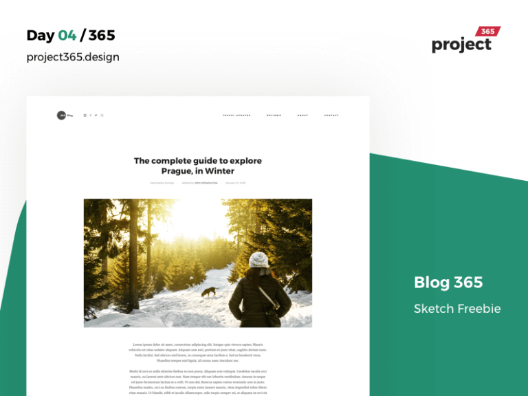 Minimalist Blog Template Sketch