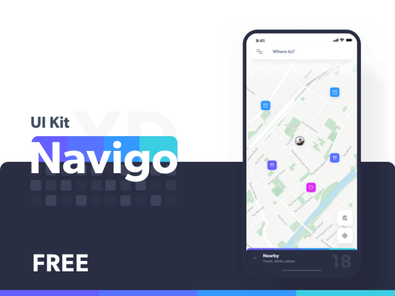 Navigation app Ui Kit .XD