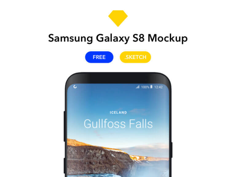 Samsung Galaxy S8 Mockup Sketch
