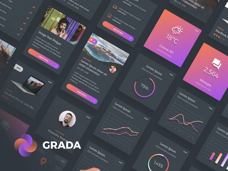 Grada – Free UI Kit [Figma]