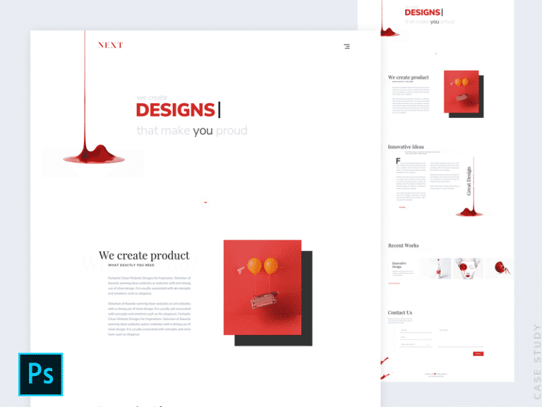 Agency Landing Page Design PSD