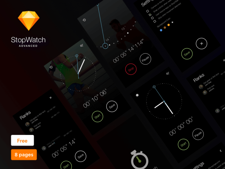 StopWatch app Sketch