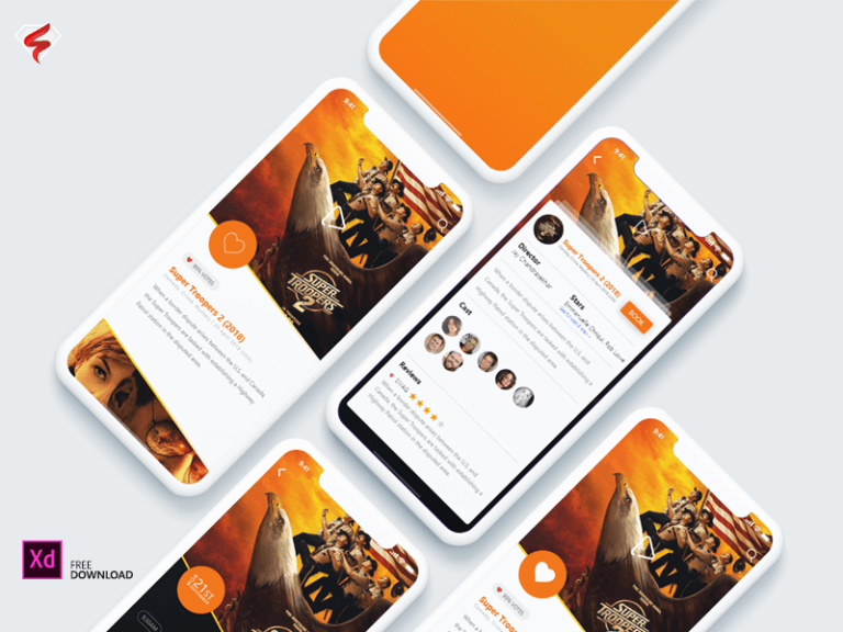 Ticket Booking Concept App Adobe XD