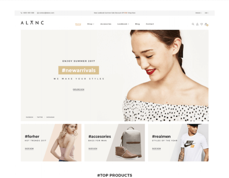 eCommerce Theme - Free PSD Template