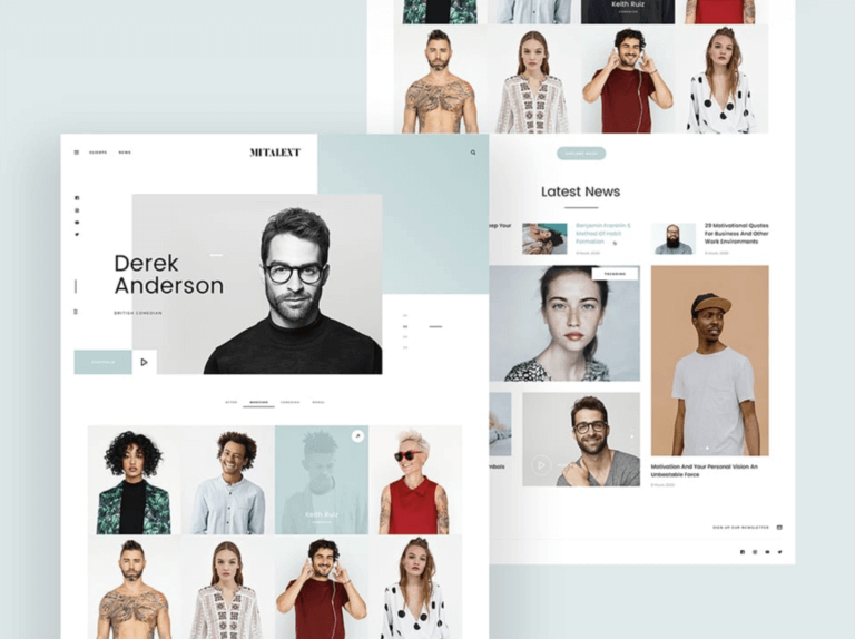 Free website psd template