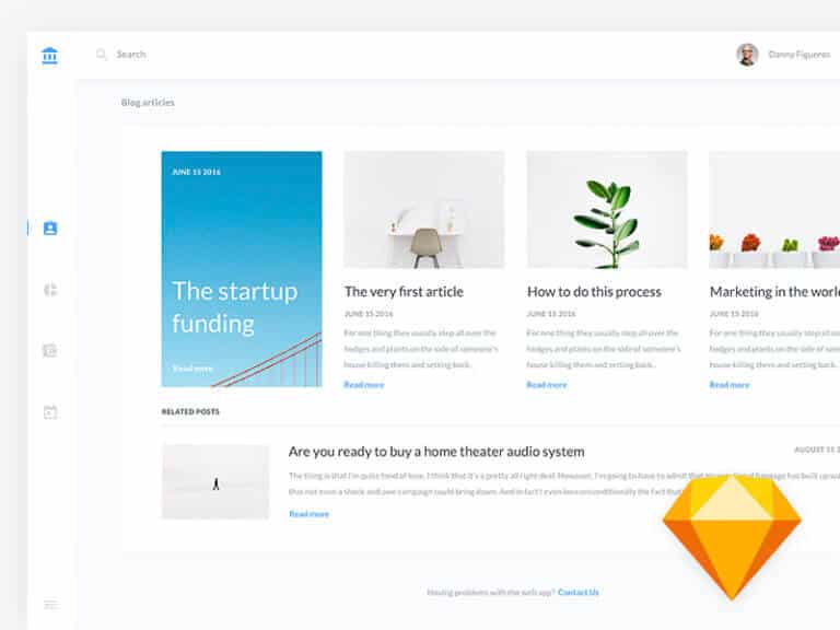 B2C Dashboard UI Kit Sketch