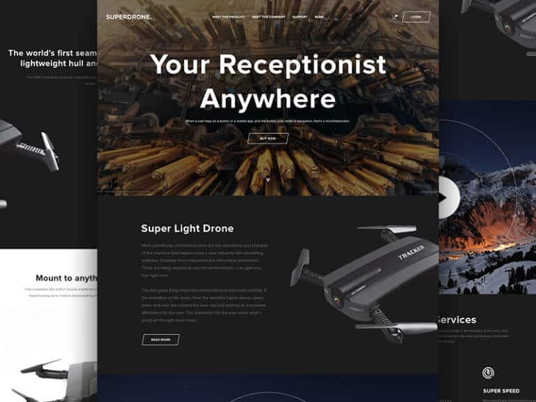 SuperDrone Website Template PSD