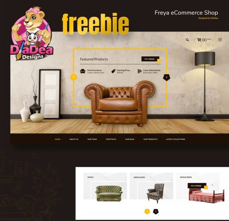 eCommerce website template PSD