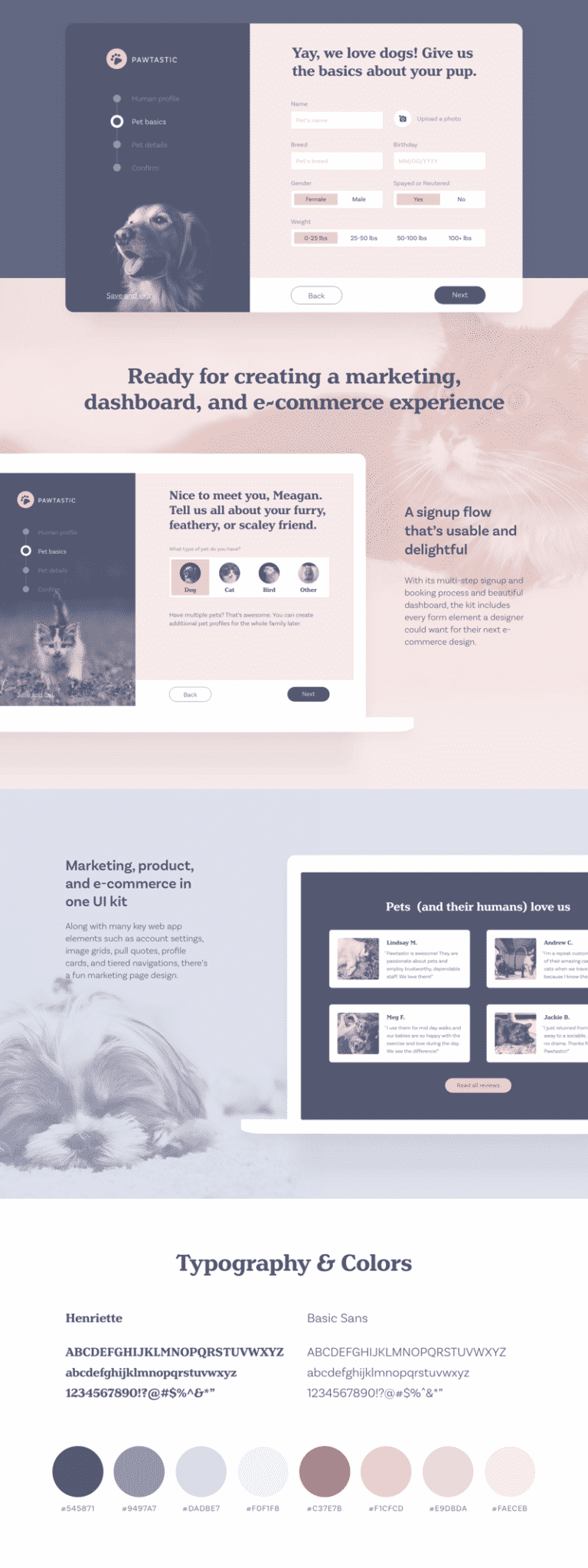 Pawtastic UI Kit for Adobe XD
