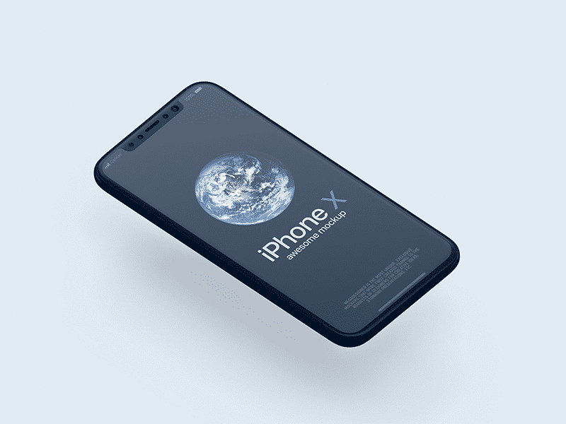 Perspective iPhone X Mockup PSD