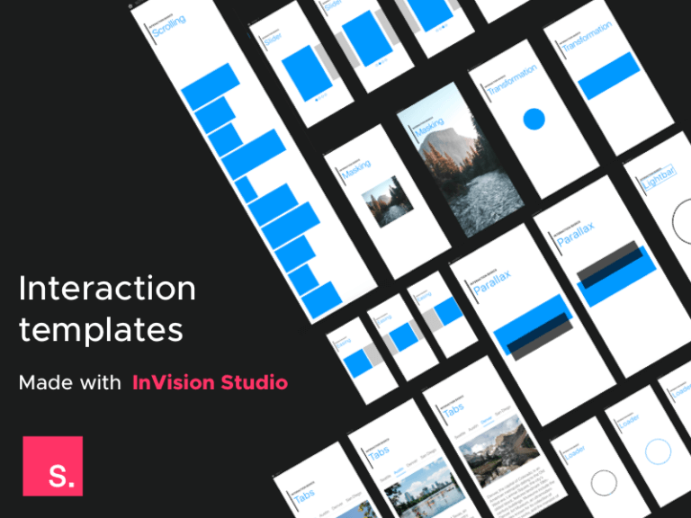 InVision studio interaction templates