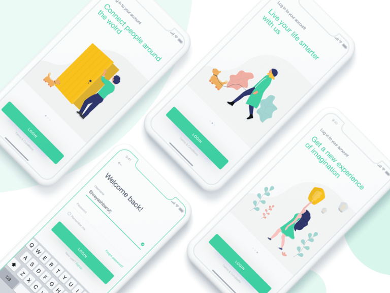 Login screens Sketchapp