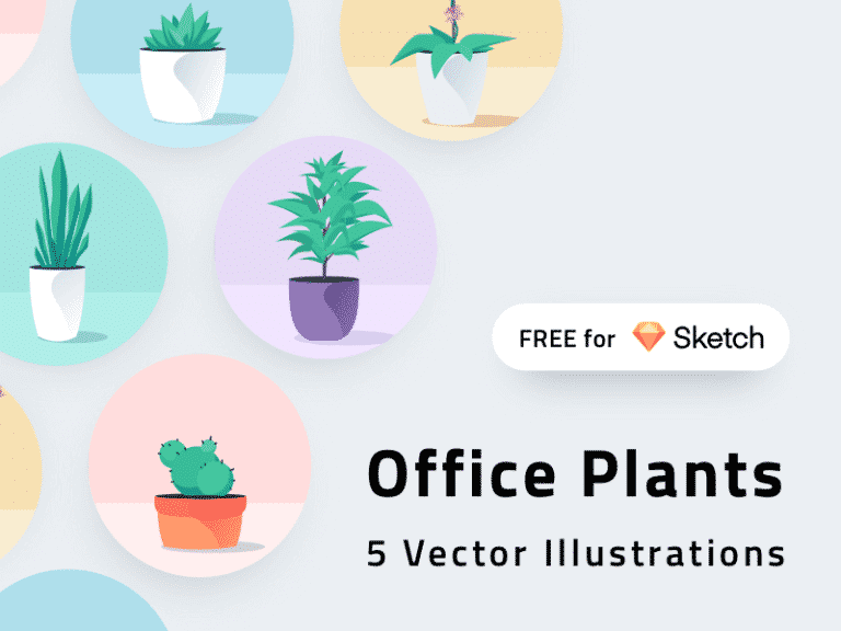 Office Plants icons Sketch