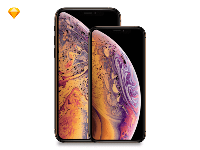 Free iPhone Xs Mockups PS, Sketchpp