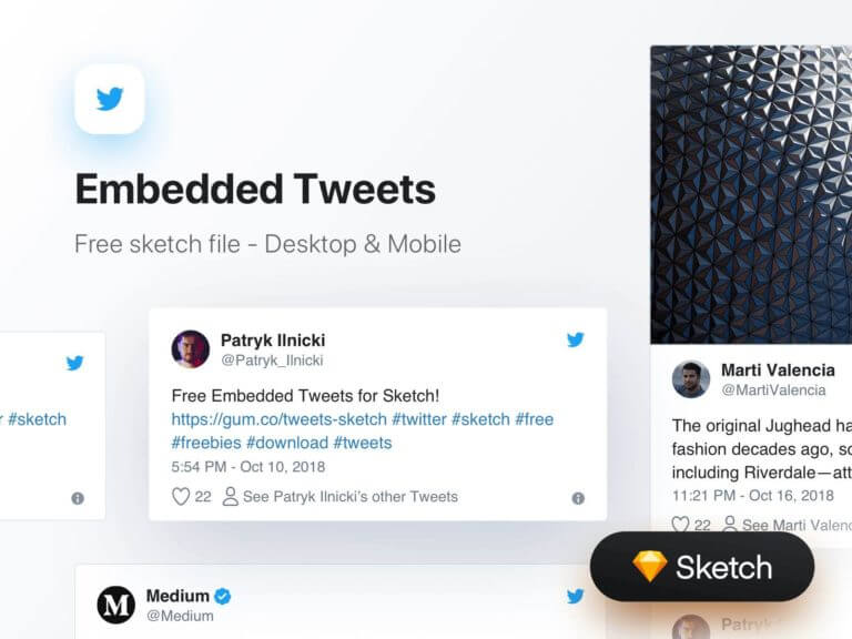 Embedded Tweets for Sketch