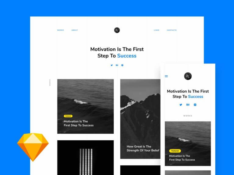 Free Personal Portfolio Template [Sketch]