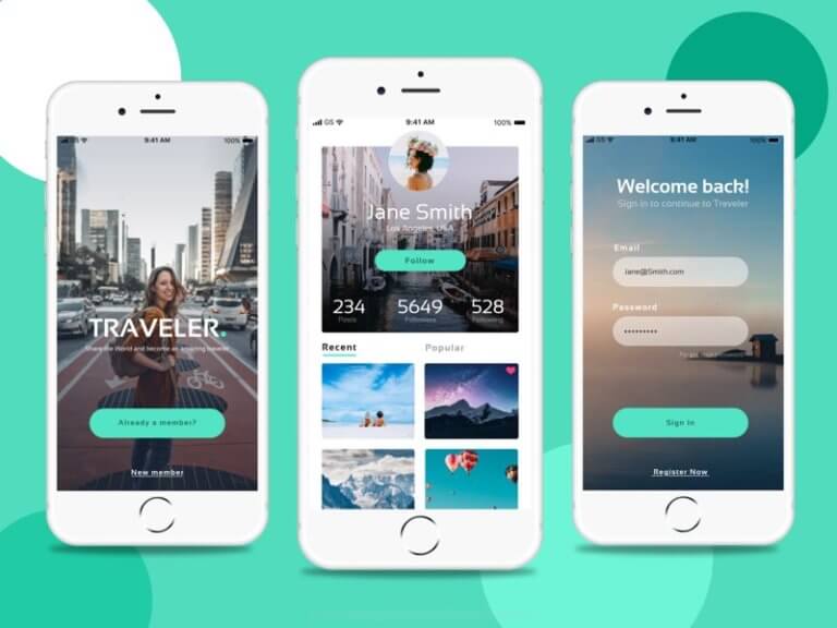 Traveler App Design [Figma]