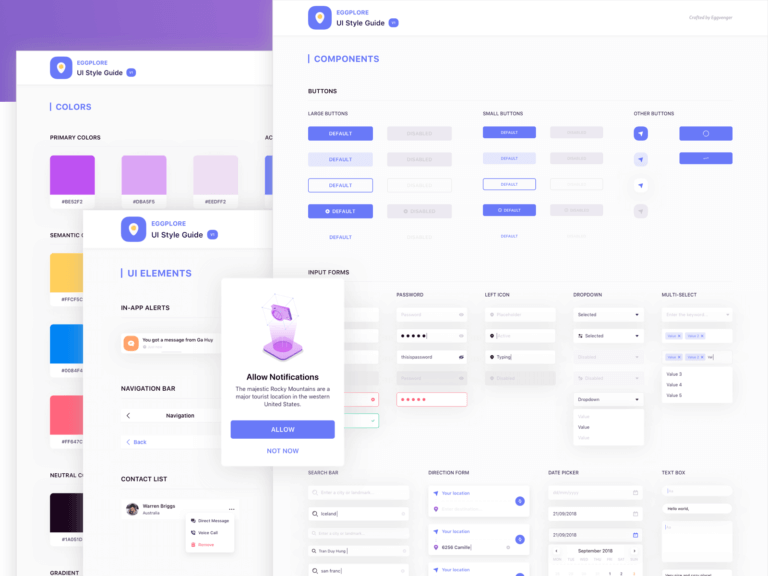 Eggplore UI Styleguide [Sketch App - Figma]