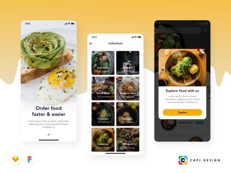 Food Order Mobile App Sketch [Figma]