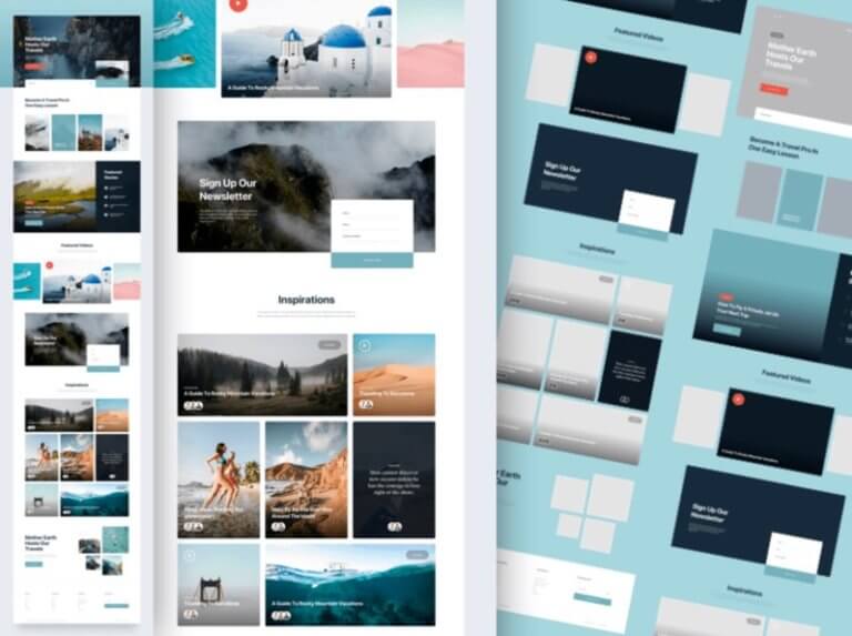 Travel Website UI Kit Screens [Sketch]