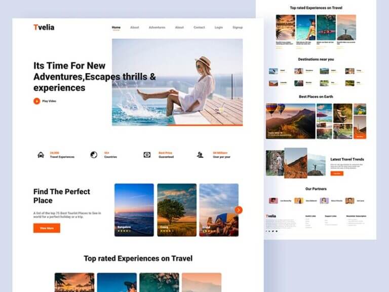 Clean Travel Agency Website [Figma]