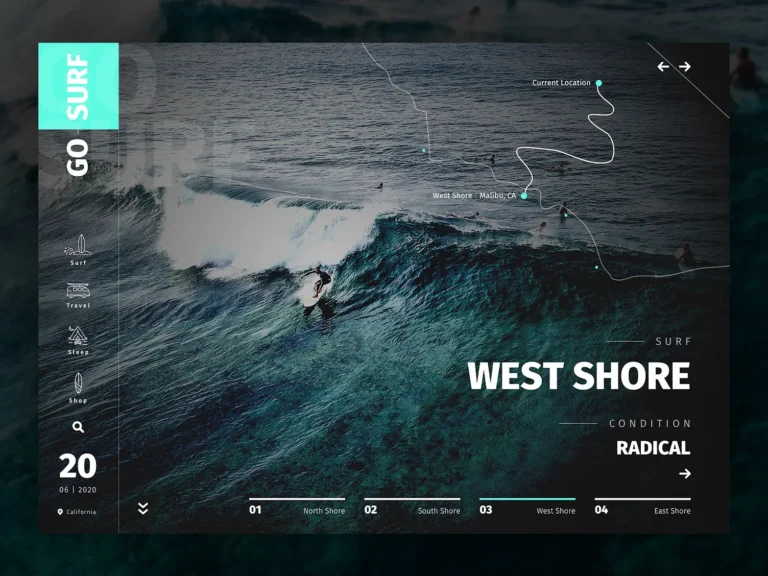 GoSurf Website Template Free Sketch